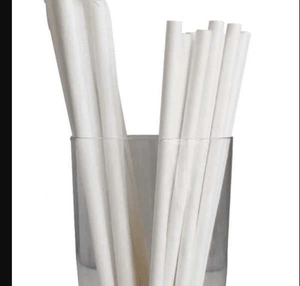 8″ Bubble Tea Straws Wrapped 400pc/bx 6/cs